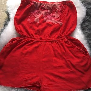 Angie romper shorts strapless